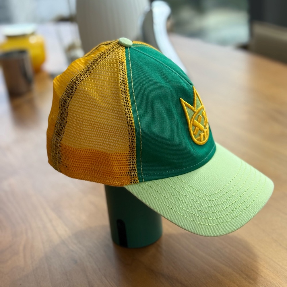 Cult of Individuality Teal and Mustard Mesh Cap - Picture 2 of 7